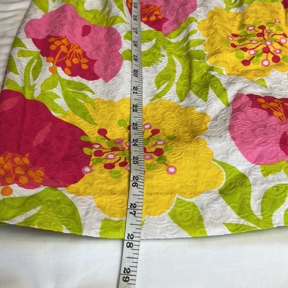 LILLY PULITZER DRESS VANESSA FLORAL PRINTED JACQUARD SIZE 2 STRAPLESS DRESS - Picture 9 of 10